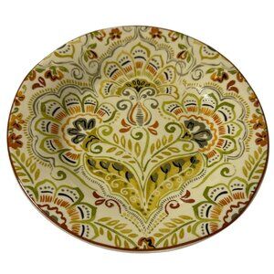 6 Pier 1 Imports Sonora Yellow Moroccan Style Ceramic Appetizer Plates  6.5"